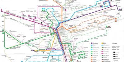Žemėlapis Liuksemburgas metro