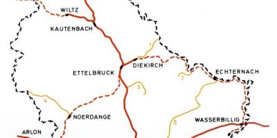 Liuksemburgas geležinkelių žemėlapis