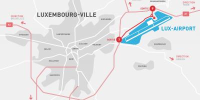 Žemėlapis Liuksemburgo oro uostas