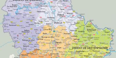 Liuksemburgas šalies žemėlapį