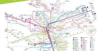 Liuksemburgas autobusų maršruto žemėlapį